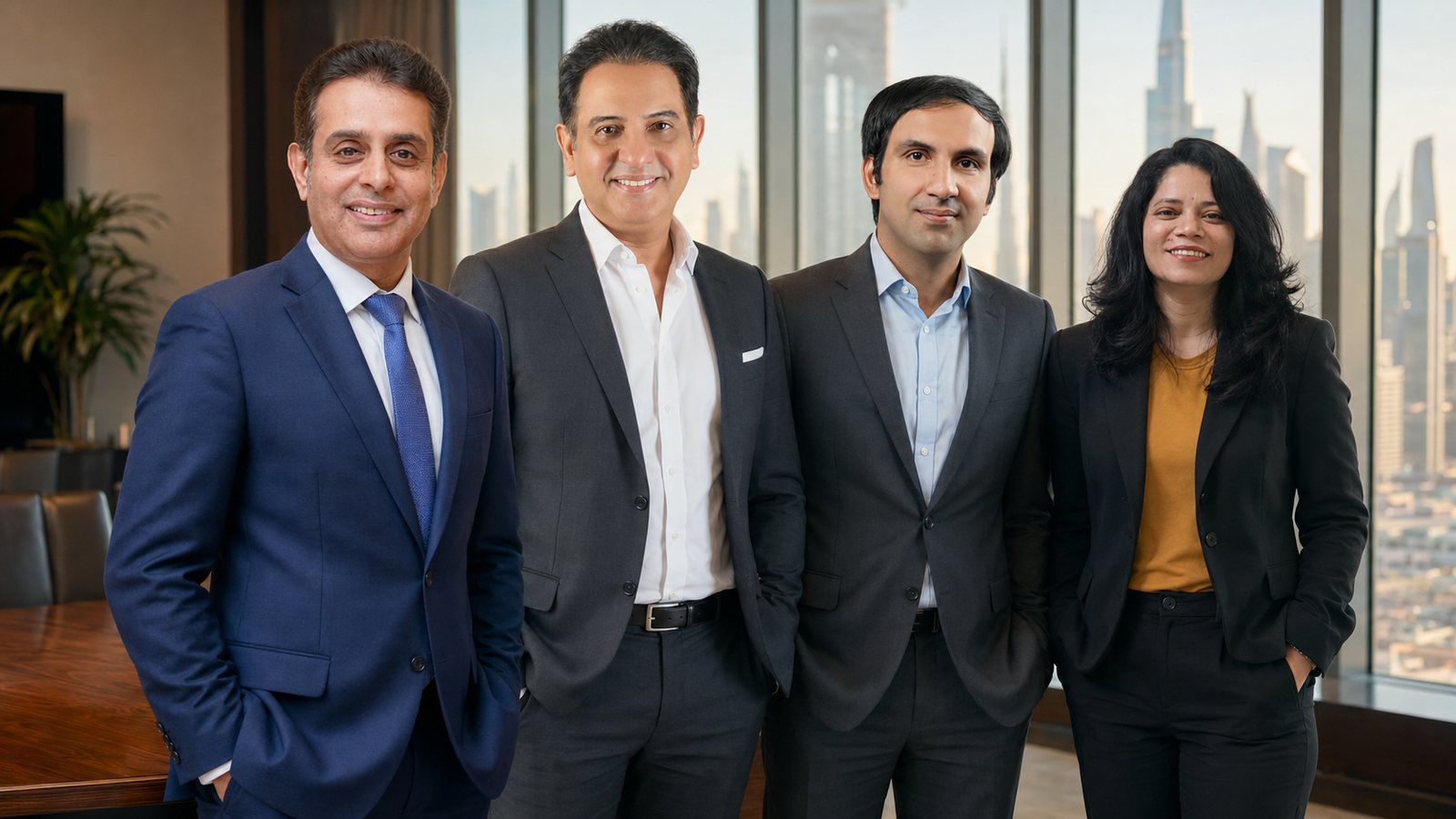 The Oars Management recruitment team in a Gulf corporate office
